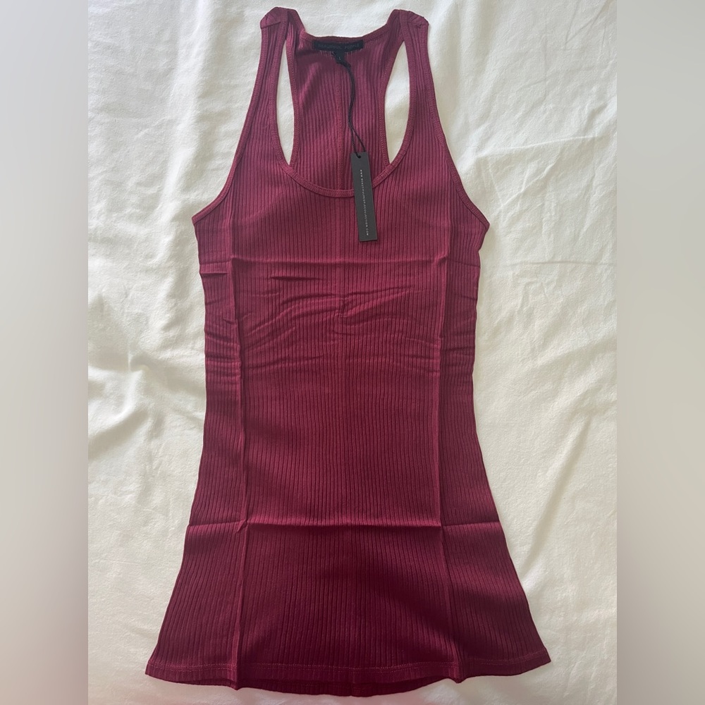 Beautiful People Burgundy Racerback Tank Top (L)